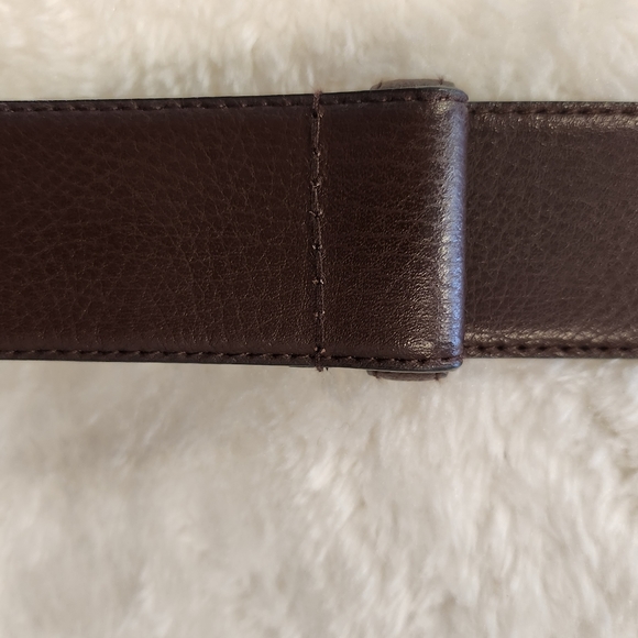 Michael Kors Brown Leather Belt with Gold Buckle Adjustable - Picture 6 of 10